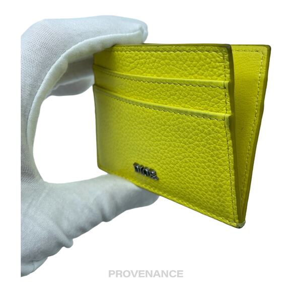 🔴 Dior Card Holder Wallet - Canary Yellow Leather - Picture 9 of 9
